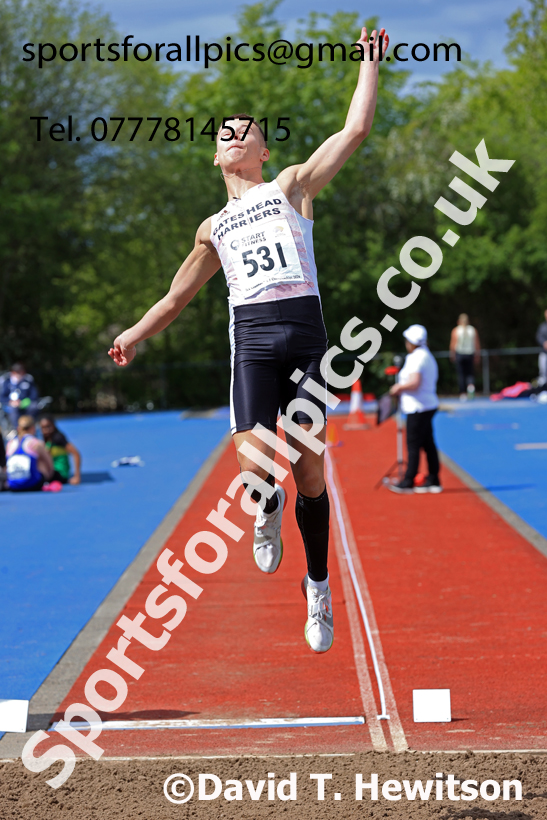 Long Jump, 2026 North Eastern Track and Field Champs, Shildon, County Durham. Photo: David T. Hewitson/Sports for All Pics
